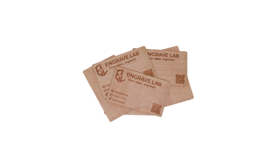 WoodLink: Стилна дървена NFC визитка с безконтактен чип (4 бр.)