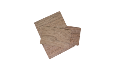 WoodLink: Стилна дървена NFC визитка с безконтактен чип (4 бр.)