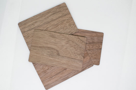 WoodLink: Стилна дървена NFC визитка с безконтактен чип (4 бр.)